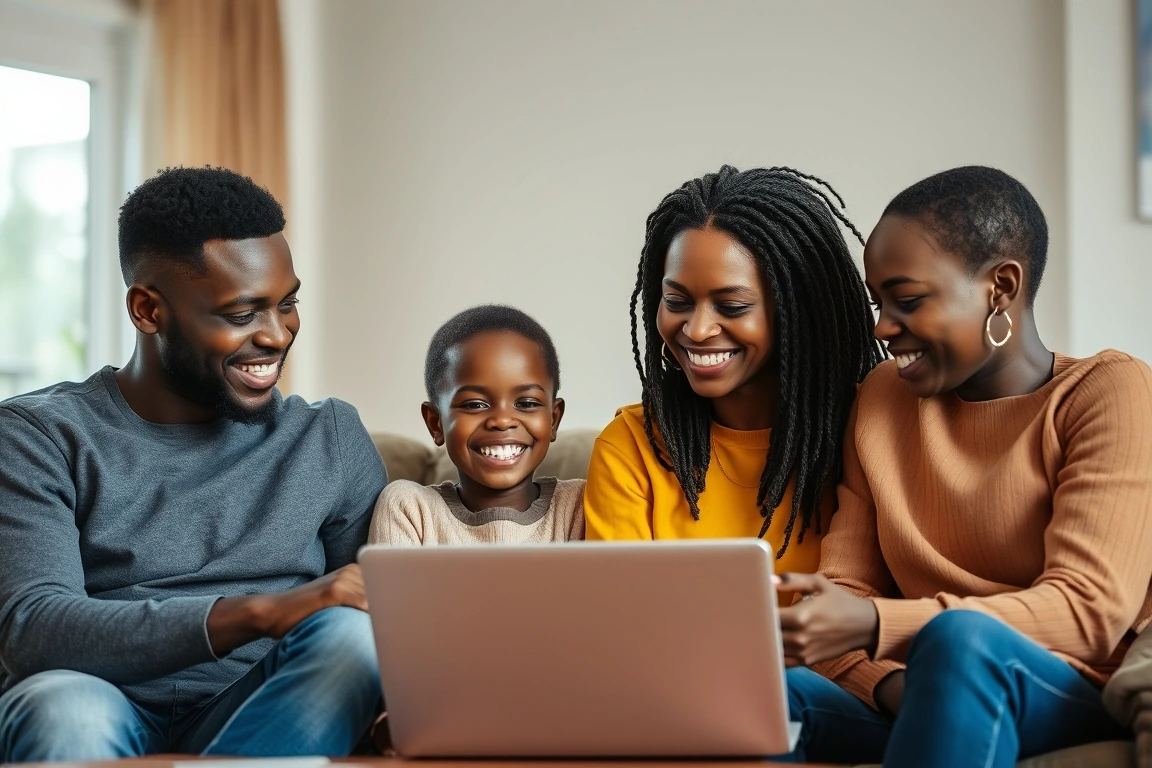 A Nigerian family celebrating a successful, well-planned study abroad strategy.