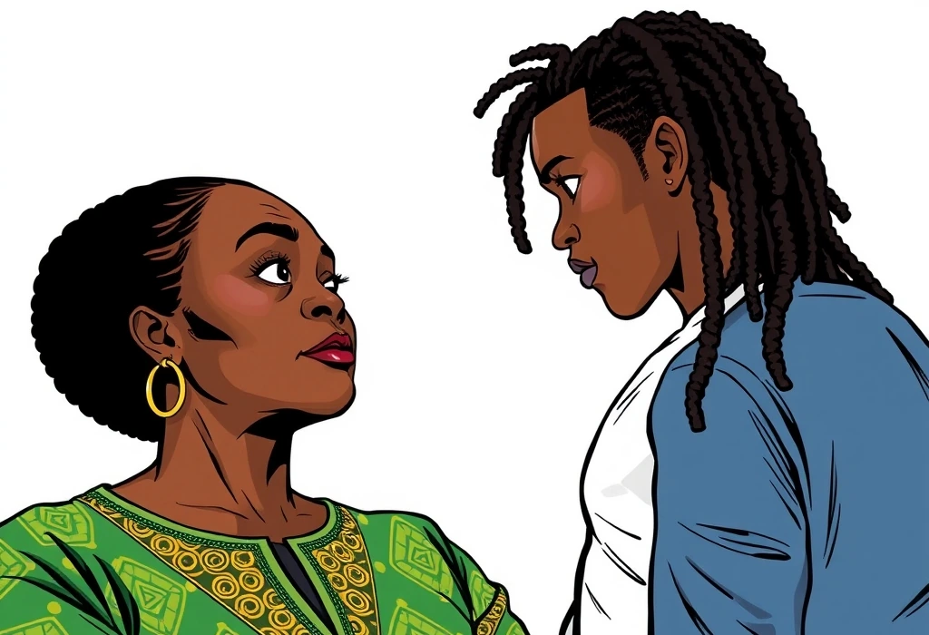 Ngozi demands to see verifiable accreditation before making any payments. — illustration from the story "The Half-Million Naira Mistake"