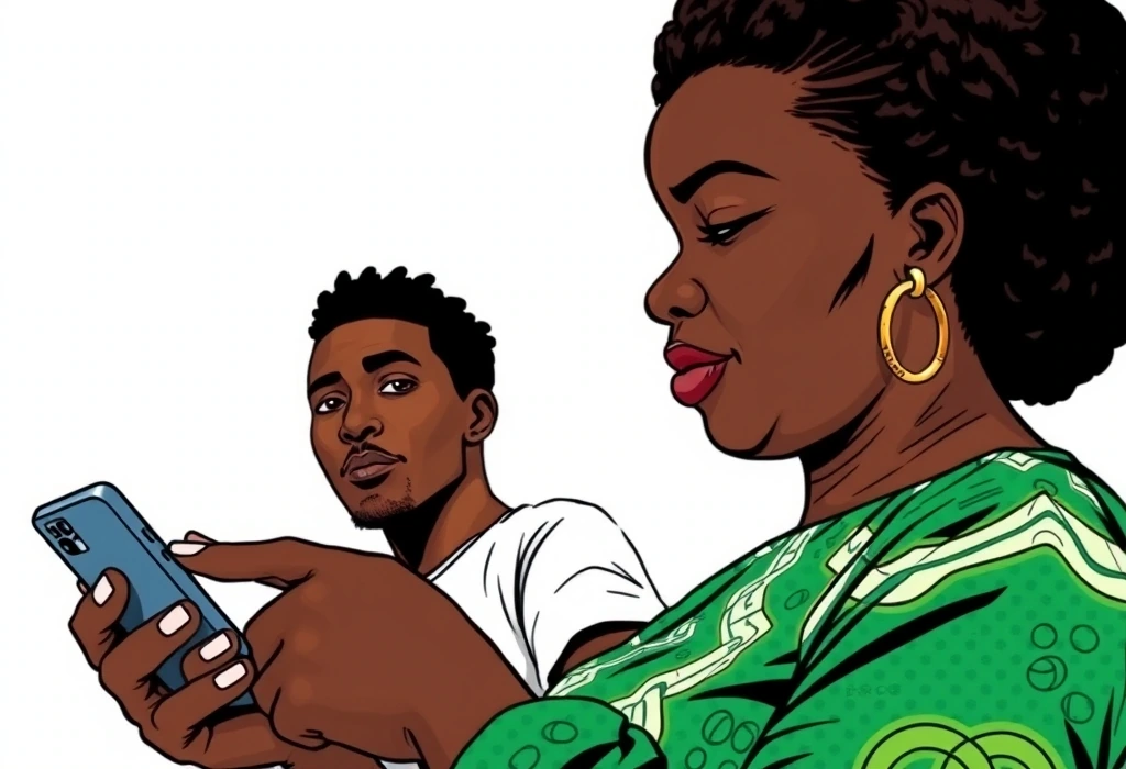 Verifying the agent's credentials on the official ICEF online directory. — illustration from the story "The Half-Million Naira Mistake"