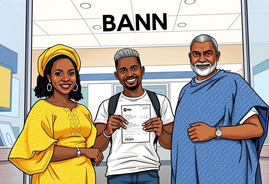 The family successfully processes a secure, direct tuition payment at the bank. — illustration from the story "The Five Percent Trap"