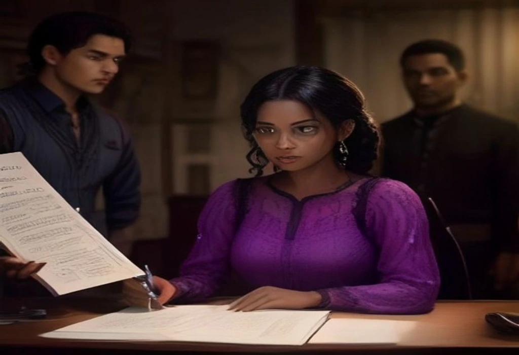 Beatrice confronts her brother Jimi after Tolani reveals the forged WAEC certificate. — illustration from the story "The False Alarm and the Real Forgery"