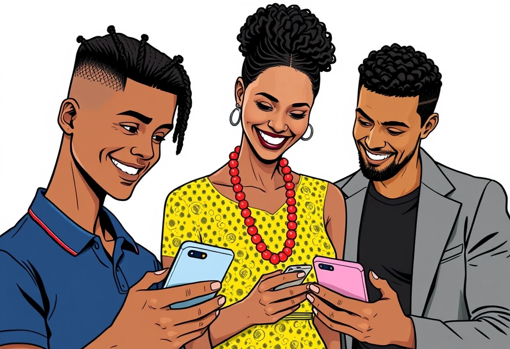 The Okonkwo family finalises their strategic course selection with Dhub's guidance. — illustration from the story "The Backwards Blueprint"