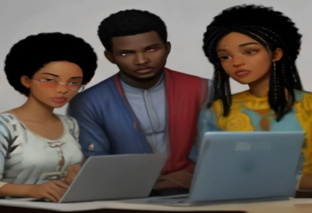 Funmi reveals the forged registration details on her laptop screen. — illustration from the story "The Forty-Eight Hour Verification"