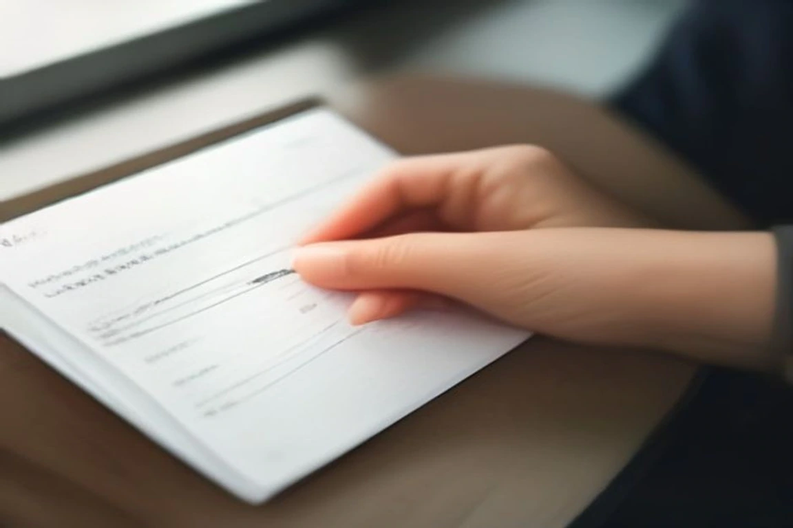 An official university application checklist folder.
