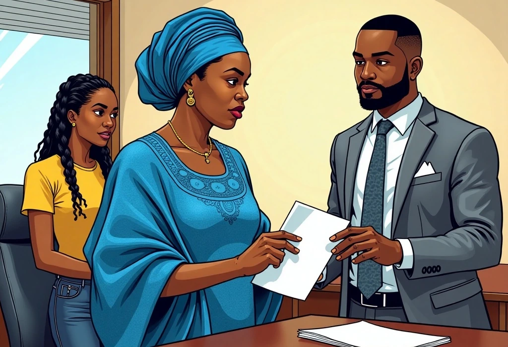 With a realistic, verified roadmap in hand, Mrs. Bello finds peace of mind. — illustration from the story "The Ilorin Calculation"