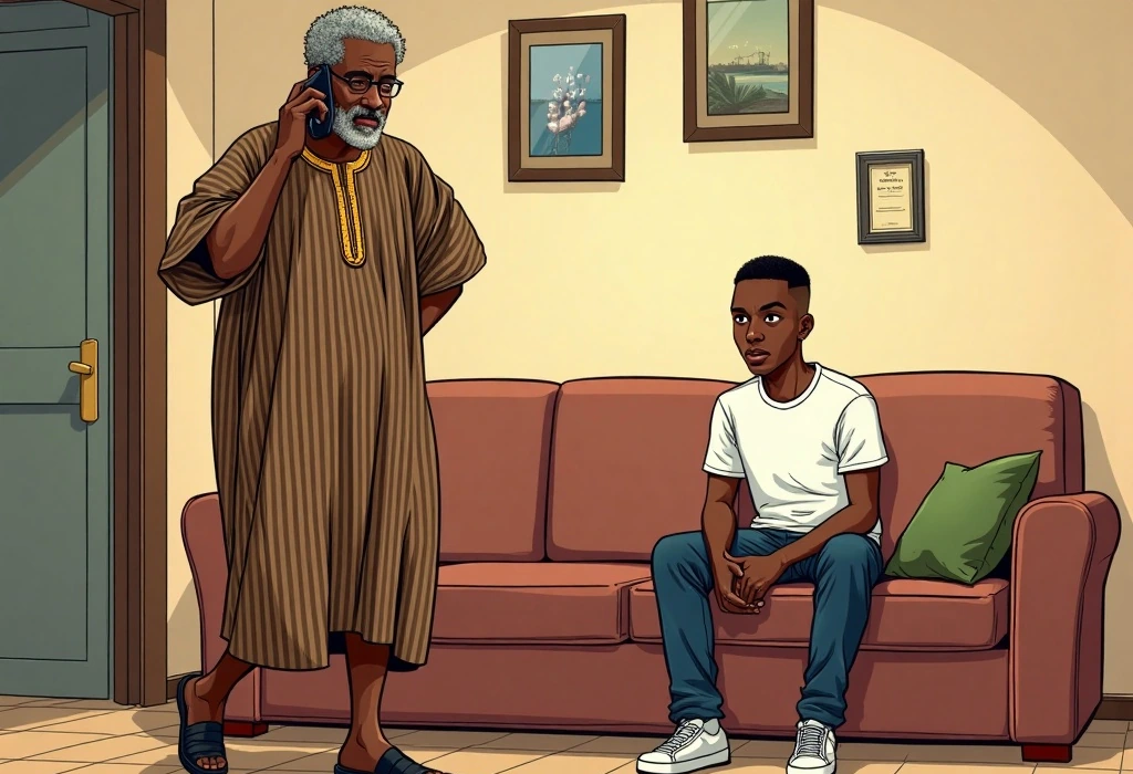 Biodun debates the soaring costs of the UK pathway with Ronke. — illustration from the story "The Continental Shift"