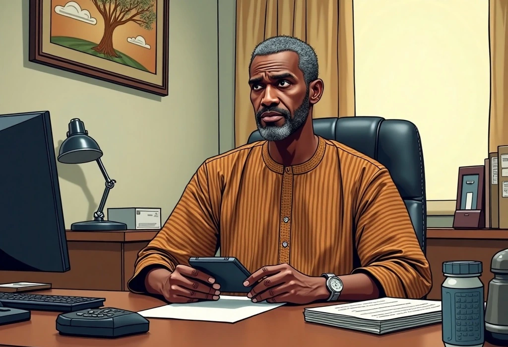 Biodun shares the alternative European strategy with Ronke. — illustration from the story "The Continental Shift"