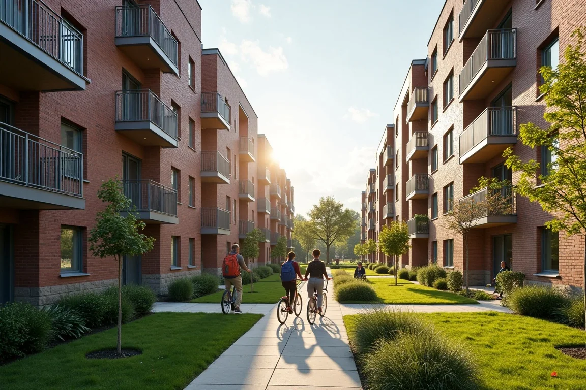 Exterior view of a modern, secure university student accommodation complex.