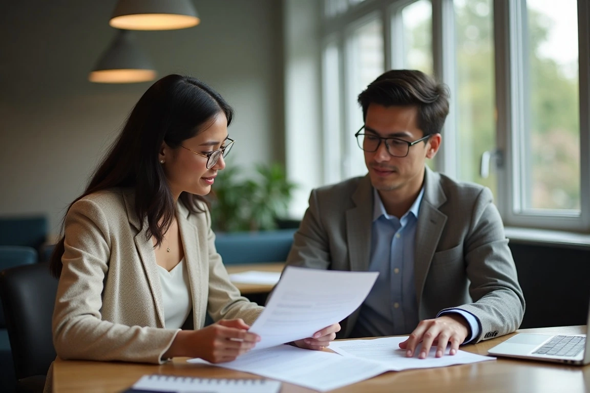 A graduate receiving professional career counseling to secure a sponsored job role.