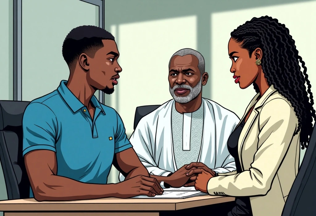 Amara Egwu confirms the strict immigration rules and explains the upcoming changes. — illustration from the story "The Hour Glass of Birmingham"
