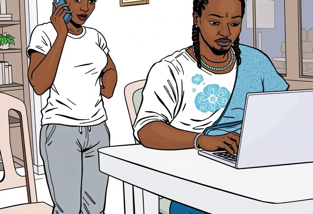 Toyin fiercely protects the bank account to ensure the proof of funds remains intact. — illustration from the story "The Flight of the January Sparrow"