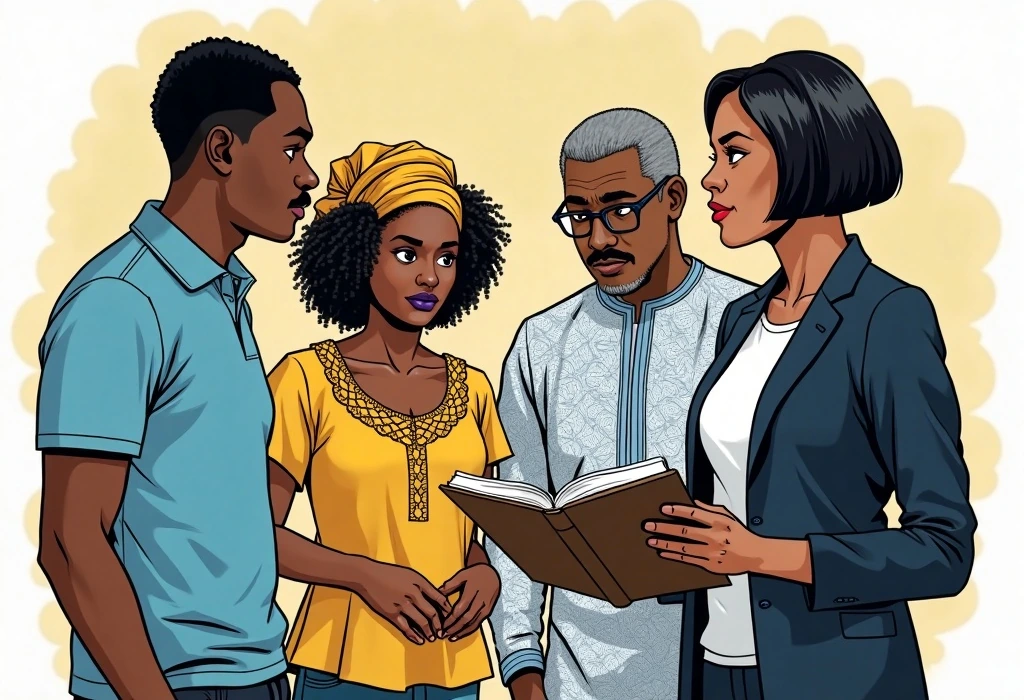Amara clarifies work visa rules and direct university payment procedures for the family. — illustration from the story "The European Option"
